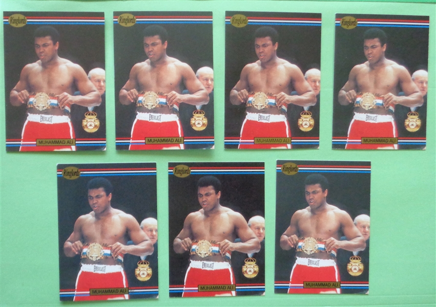 Lot of (9) Muhammad Ali Boxing Cards 7 Ringlords & 2 Kayo Holograms NICE Cards No Reserve
