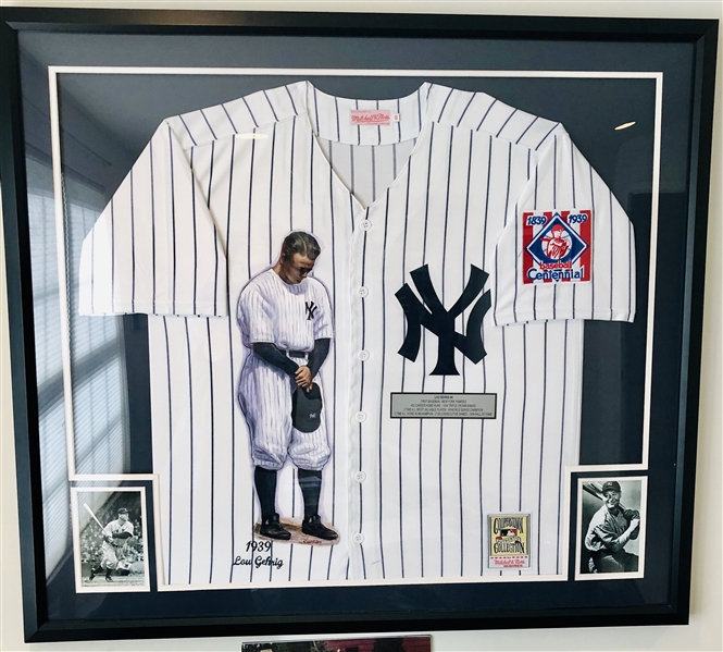 NY Yankees Lou Gehrig Hand Painted Jersey, Artist Doo S. Oh