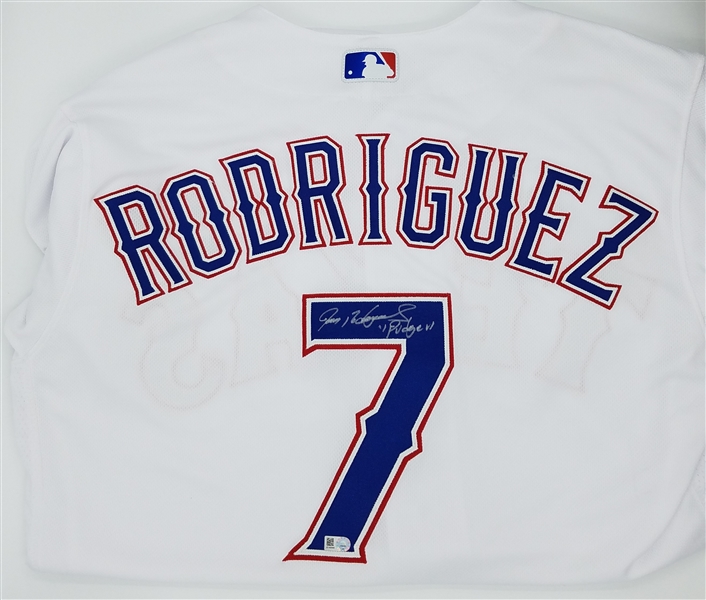 Ivan Rodriguez Rangers "Pudge" Autographed Jersey MLB Certified 