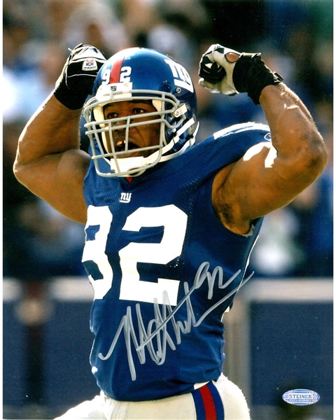 Michael Strahan Signed Flexing Celebration 8x10 Photo