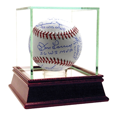 Yankees World Series MVP Multi-Signed (11 incl Jeter) & Inscribed MLB Baseball Steiner Auth. 