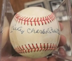Mickey "Charles" Mantle Signed Vintage AL Baseball ~ Mantle Autograph with Middle Name is Super Rare PSA LOA