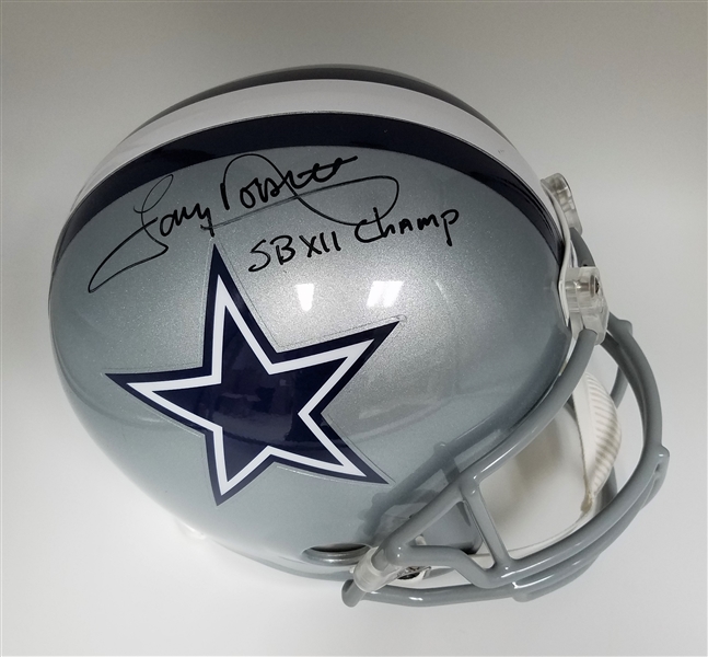 Tony Dorsett Signed Autographed Full Size Cowboys Helmet with SB VII Inscription MLB Certified