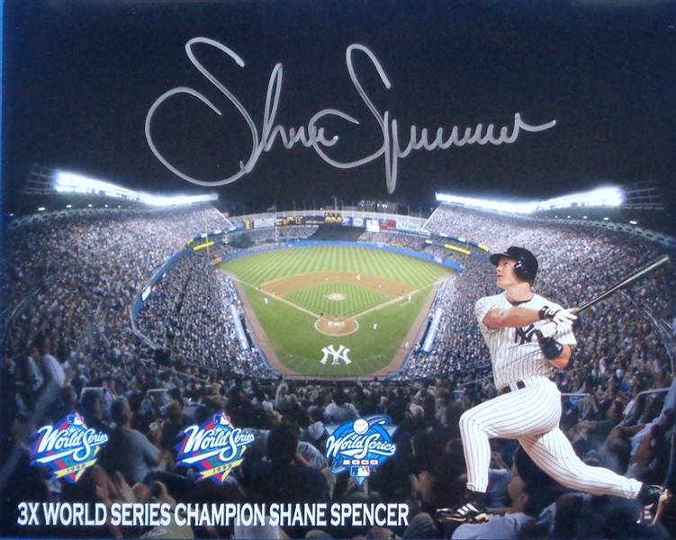 Shane Spencer 3X WS with NY Yankees Signed 8x10 Photo PIFA COA No Reserve