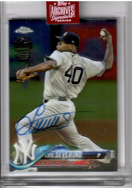  Luis Severino Autographed 2019 Topps Archives Signature Series 4/8! No Reserve