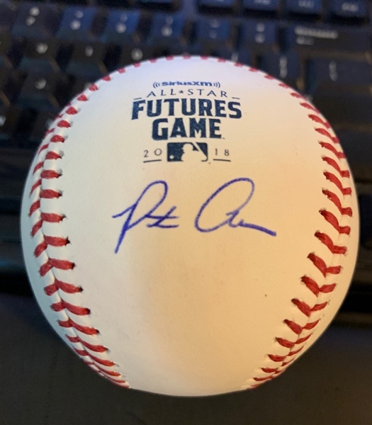 Pete Alonso (ROY?) Signed OML Baseball NY Mets 2018 Futures Game Fanatics RESERVE MET!