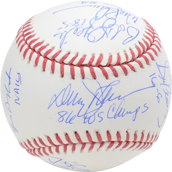 1986 New York Mets Autographed Baseball with Multiple Inscriptions - 12 Signatures