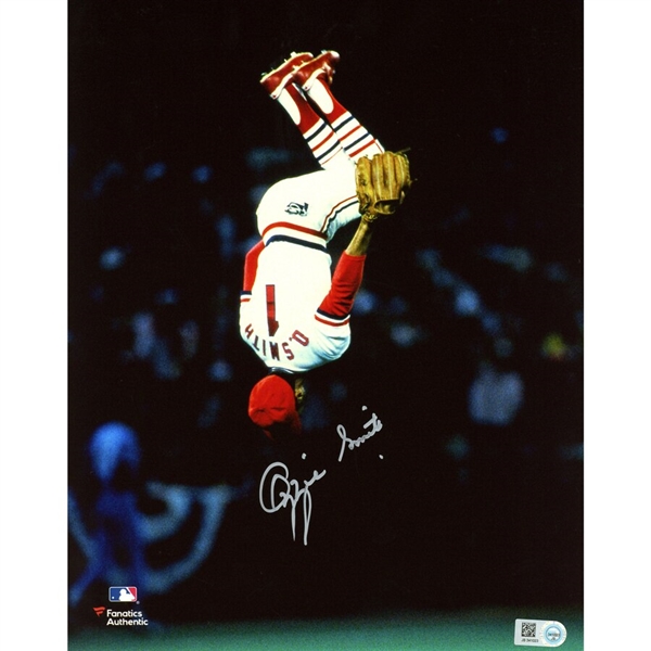 Ozzie Smith St. Louis Cardinals Autographed 8 x 10 Vertical Flip Photograph