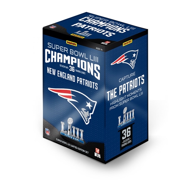 2018 Panini Instant New England Patriots Super Bowl LIII Champions Complete Trading Card Set (36 Cards)