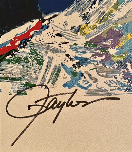 LAWRENCE TAYLOR FINE ART FRAMED SERIGRAPH SIGNED BY TAYLOR AND LEROY NEIMAN LIMITED EDITION OF 608