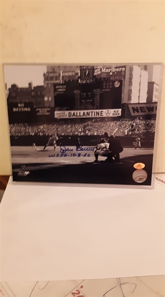 New York Yankees Don Larsen Signed 8x10 Photo with inscription WS PG 10-8-56
