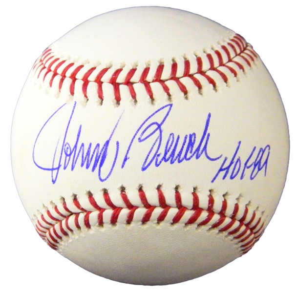 Johnny Bench Signed Official MLB Baseball w/HOF89