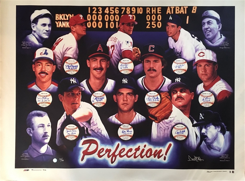 PERFECTION PERFECT GAME PITCHERS SIGNED SOLD OUT LIMITED EDITION FINE ART