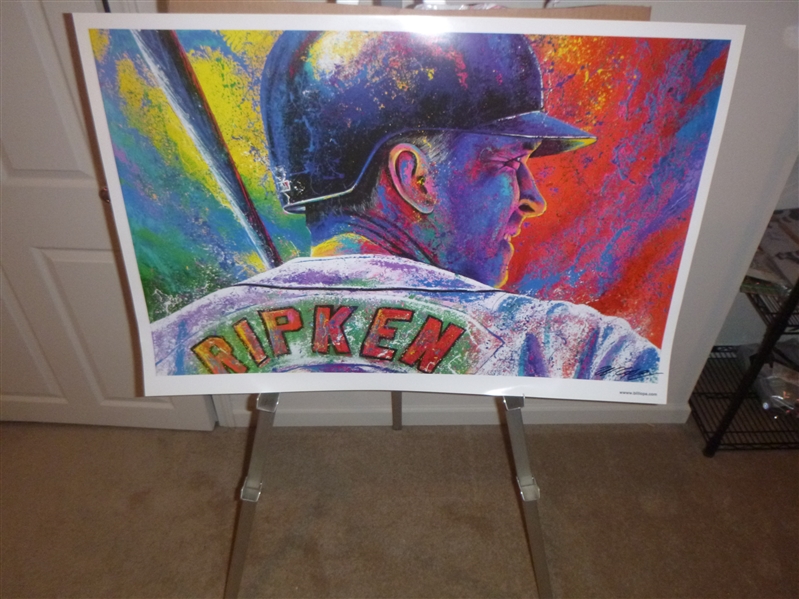 Cal Ripken Jr. Baltimore Orioles Fine Art Lithograph Signed By Artist Bill Lopa 
