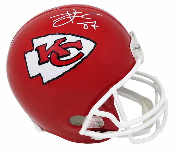 Travis Kelce Signed Kansas City Chiefs Riddell Full Size Replica Helmet