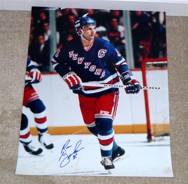 New York Rangers Ron Greschner Signed 16x20 Photo