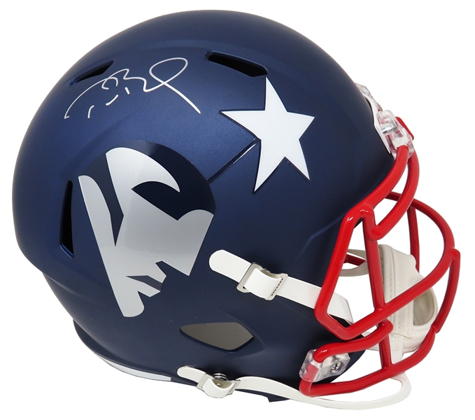 Tom Brady Signed New England Patriots AMP Alternate Series Riddell Full Size Speed Replica Helmet