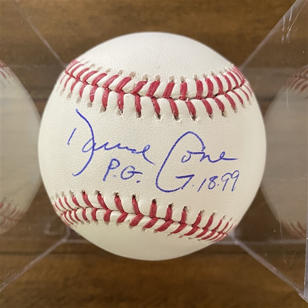New York Yankees David Cone Signed Baseball With PG Inscription 1999