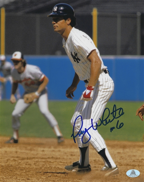 New York Yankees Roy White Signed 8x10 Photo With #6 Inscription