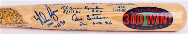 300 Win Club Cooperstown Bat Signed by (12) with Nolan Ryan, Early Wynn, Carlton, Clemens, Sutton PSA LOA
