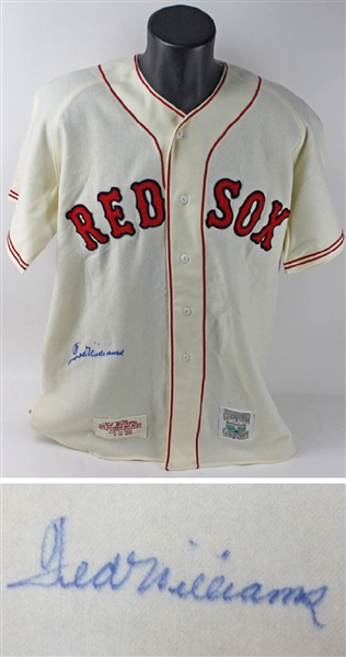 Ted Williams signed .406 1941 50th anniv Red Sox jersey autograph HOF JSA LOA LE