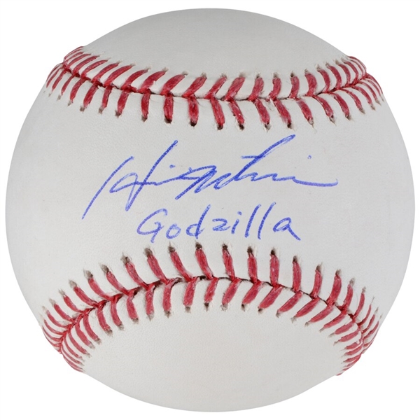 Hideki Matsui New York Yankees Autographed Baseball with "Godzilla" Inscription