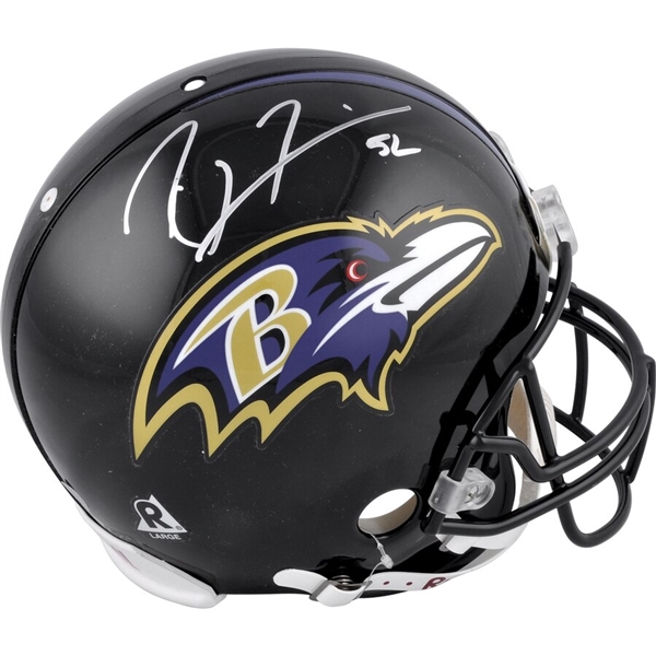 Ray Lewis Baltimore Ravens Autographed Pro-Line Riddell Authentic Helmet