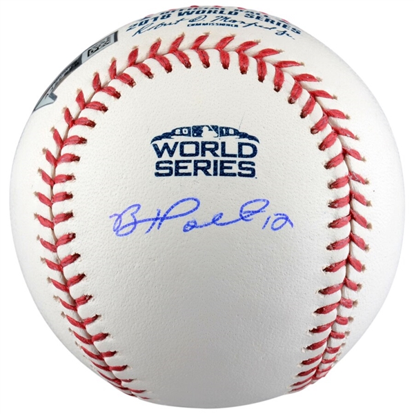 Brock Holt Boston Red Sox 2018 MLB World Series Champions Autographed Logo Baseball