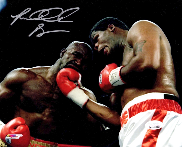 Riddick Bowe Signed Boxing vs Evander Holyfield 8x10 Photo 