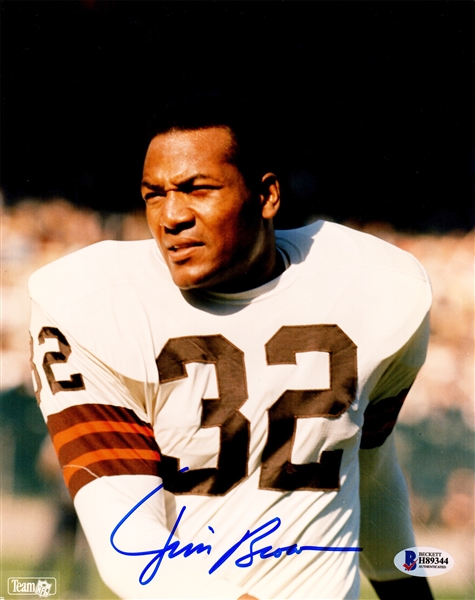 Jim Brown Signed Cleveland Browns 8x10 Photo 