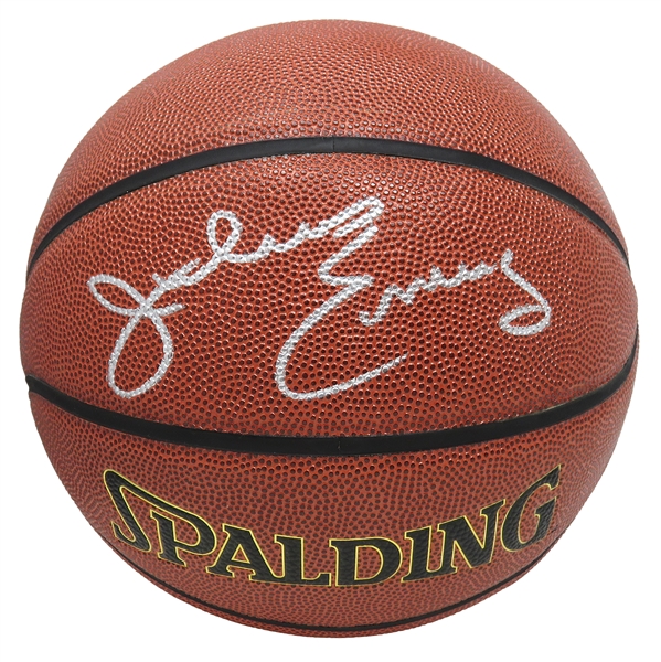 Julius Erving Signed Spalding NBA Indoor/Outdoor Basketball