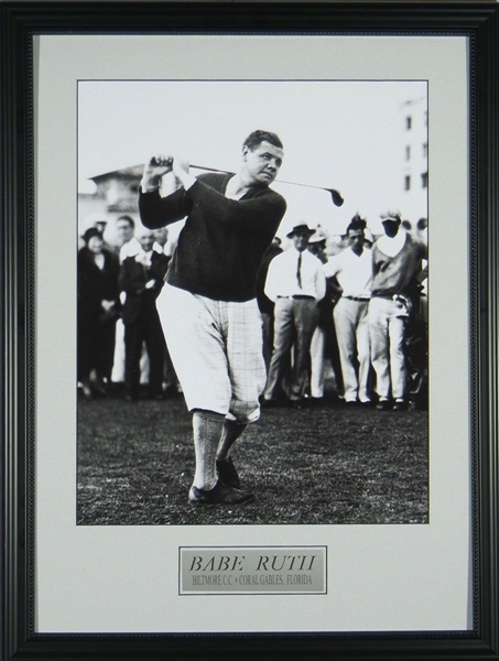 Babe Ruth Golfing Biltmore 16x20 Framed Photograph 