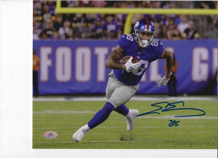 NY Giant Evan Engram Signed Photo for NEVER BACK DOWN Foundation