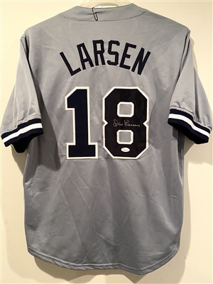 New York Yankees Don Larsen Signed Grey Jersey 