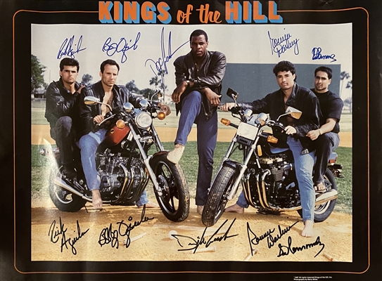 New York Mets 1986 World series Champs Kings Of The Hill Signed By Doc Gooden, Rick Aguilera, Bob Ojeda, Ron Darling,Syd Fernandez 