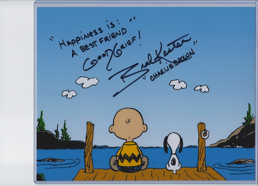 Brad Kesten The Voice Of Charlie Brown Signed 8x10 Photo - "Happiness Is A Best Friend Good Grief"