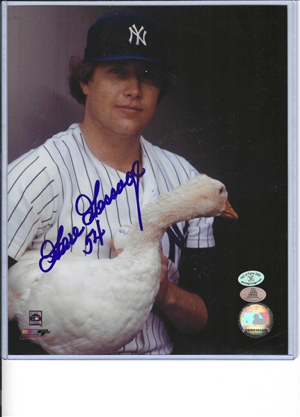 New York Yankees Goose Gossage Signed 8x10 Photo - Holding A Goose