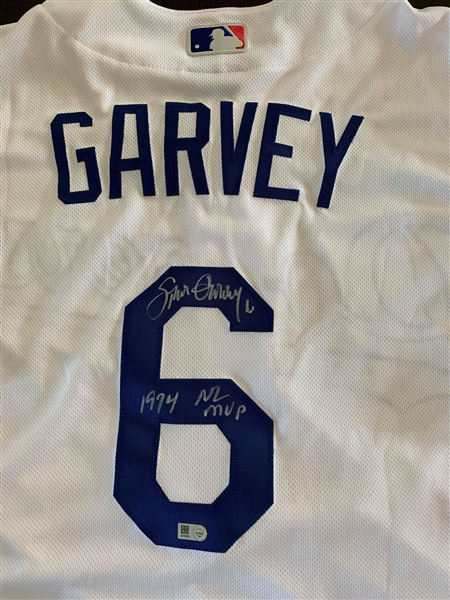 Steve Garvey Autographed Authentic White Los Angeles Dodgers Jersey with "81 WS Champs" Inscription