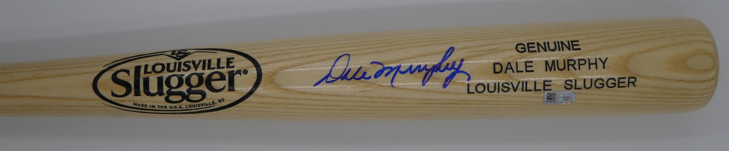 Atlanta Braves Dale Murphy Autographed Blonde Rawlings Bat