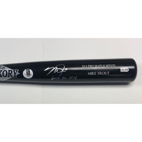 Angels Mike Trout Autographed Old Hickory Game Model Bat with "2019 AL MVP" Inscription