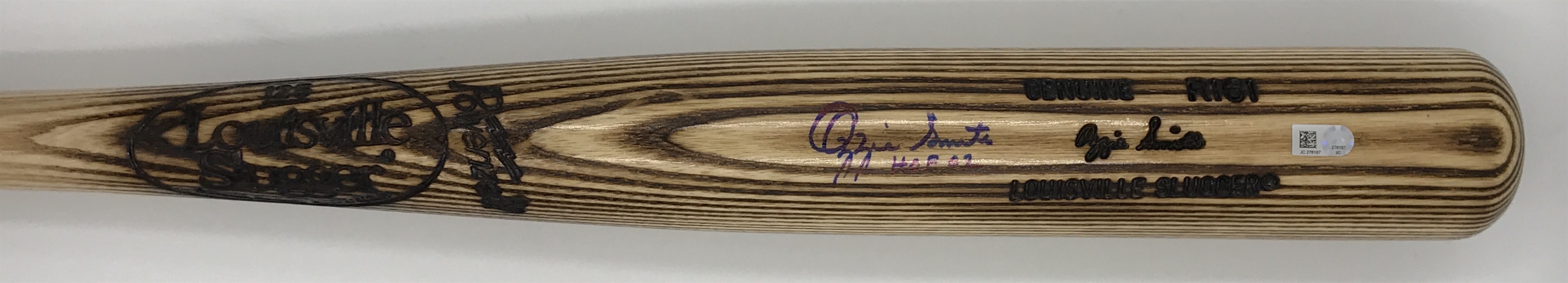 St.Louis Cardinals Ozzie Smith "HOF 02" Autographed Game Model Louisville Slugger Bat