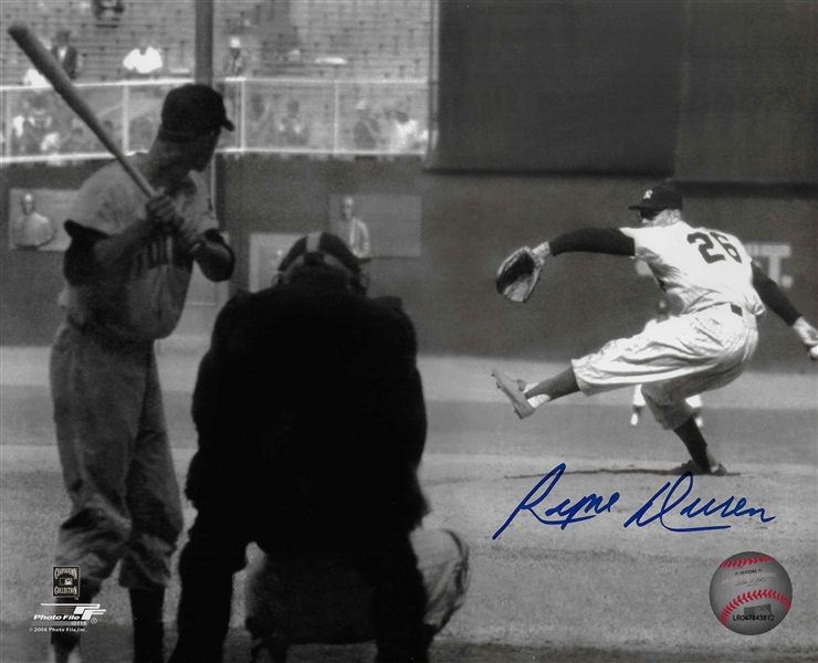 Former New York Yankee Ryne Duren Autographed 8x10 Photo (Pitching)