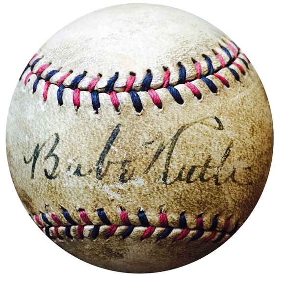 Babe Ruth Single signed official NL baseball 1929 Yankees BOLD autograph JSA COA