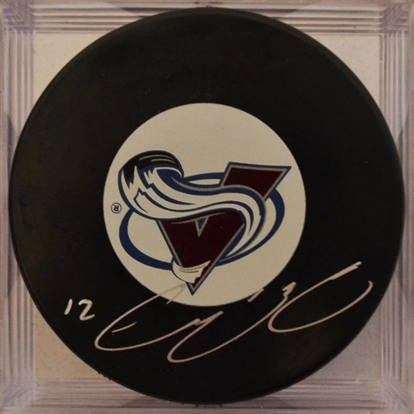 Colorado Avalanche Peter Forsberg Signed Puck