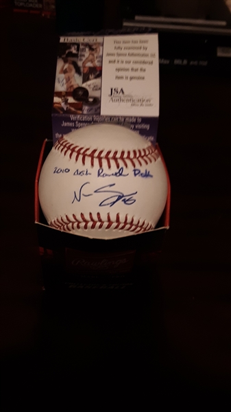 New York Mets Pitcher Noah Syndergaard Signed Baseball With Inscription 2010 First Round Pick