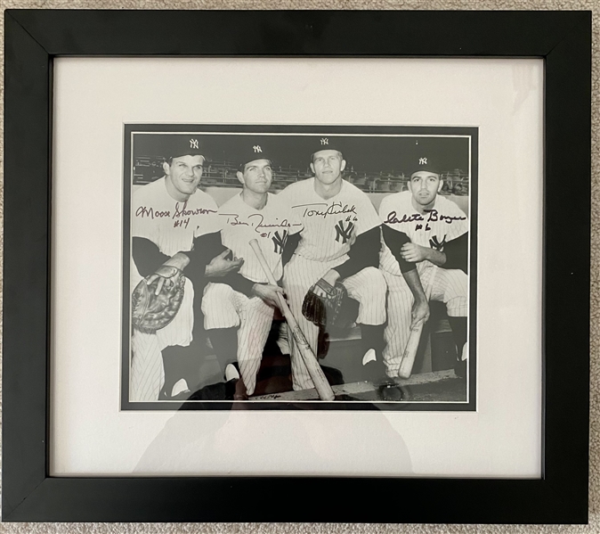 New York Yankees 1961 Infield Signed photo 14”x16” framed