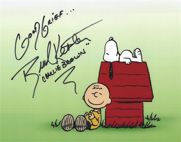 The Voice Of Charlie Brown Brad Kesten Signed 8x10 Photo With Inscription "Good Grief" With Snoopy 
