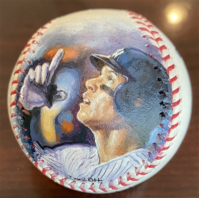 Aaron Judge Hand Painted Baseball by Artist Doo S. Oh