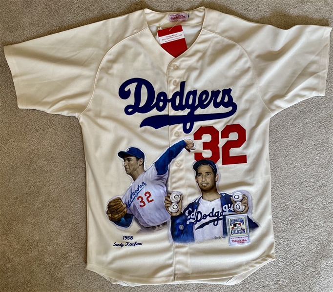 Sandy Koufax Hand Painted Jersey by Artist Doo S. Oh