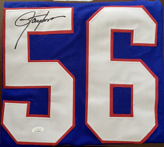 New York Giants Lawrence Taylor Signed Blue Jersey